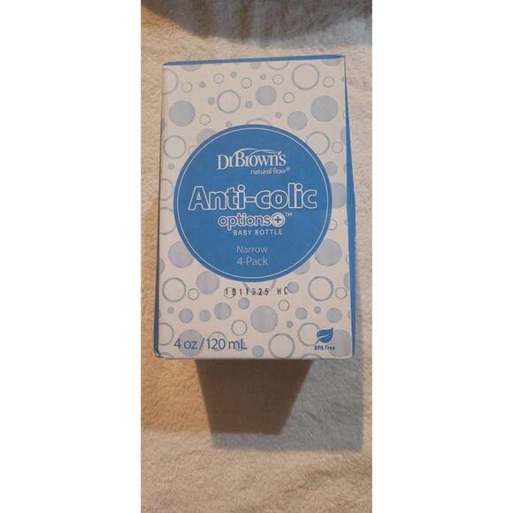 Dr. Brown’s Anti-colic Options + Baby Bottle, 4oz - 4 Pack - Picture 1 of 3
